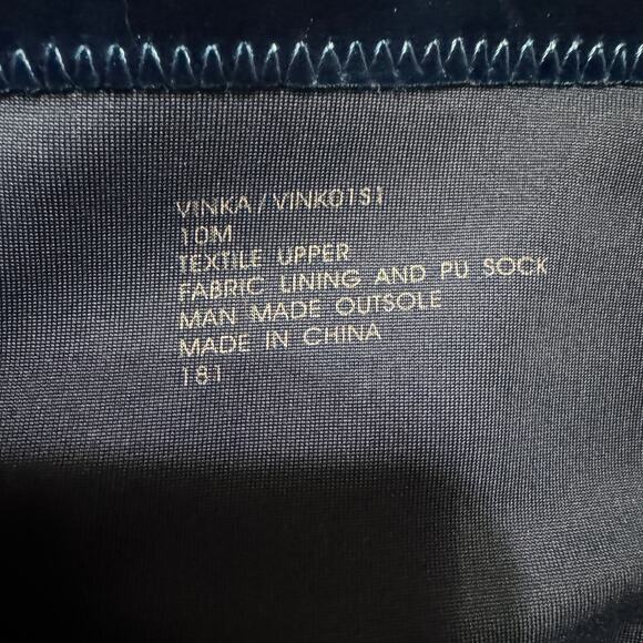 Steve Madden Whimsigoth Goth Velvet Vinka Square Toe Ankle Boots Blue Sz 10 NEW - Picture 9 of 10